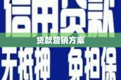 宝兴贷款营销方案