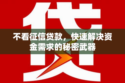 宝兴不看征信贷款，快速解决资金需求的秘密武器