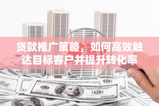 宝兴贷款推广策略，如何高效触达目标客户并提升转化率