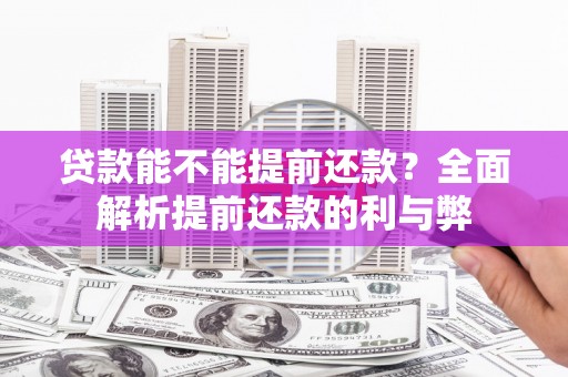宝兴贷款能不能提前还款？全面解析提前还款的利与弊