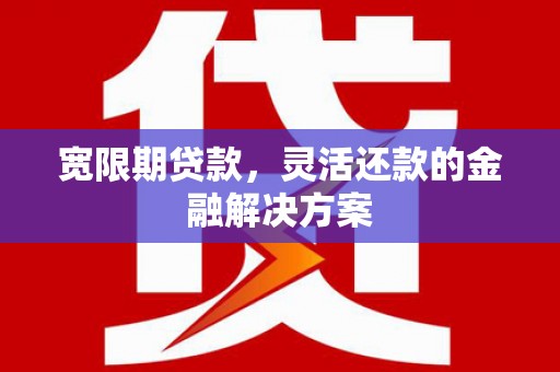 宝兴宽限期贷款，灵活还款的金融解决方案