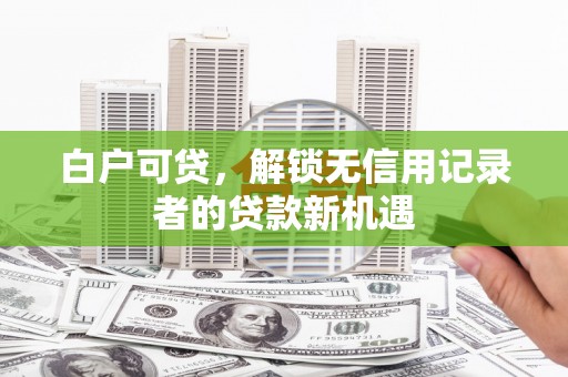 宝兴白户可贷，解锁无信用记录者的贷款新机遇