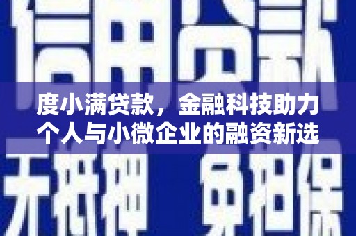 宝兴度小满贷款，金融科技助力个人与小微企业的融资新选择
