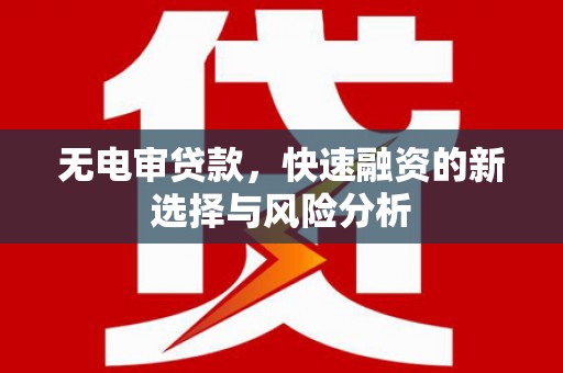 宝兴无电审贷款，快速融资的新选择与风险分析
