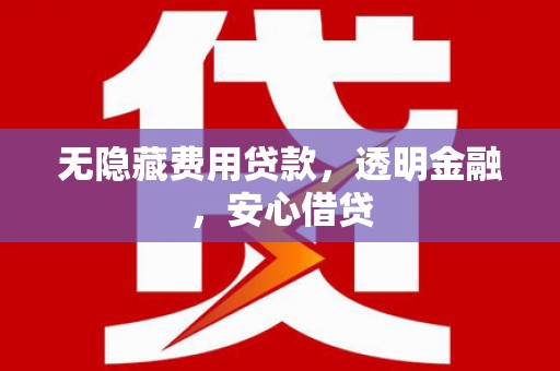 宝兴无隐藏费用贷款，透明金融，安心借贷