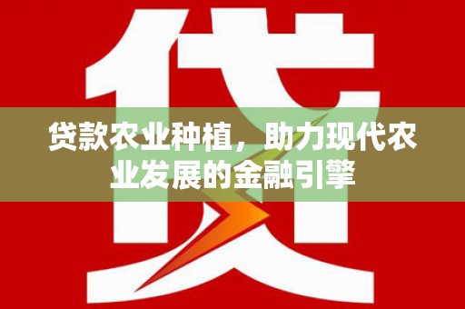 宝兴贷款农业种植，助力现代农业发展的金融引擎