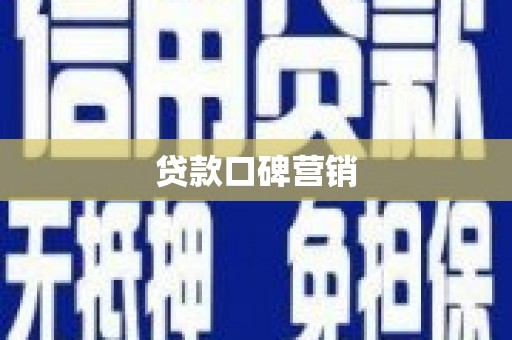 宝兴贷款口碑营销