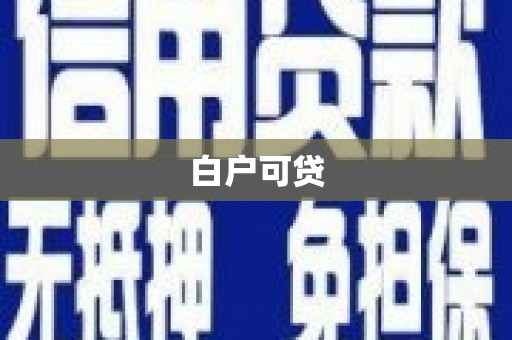 宝兴白户可贷